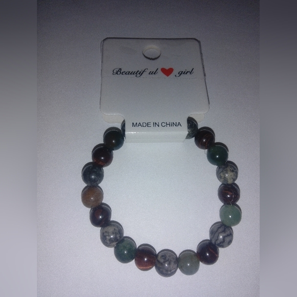 Good Fortune Natural Crystal Beaded Bracelet - Picture 1 of 3